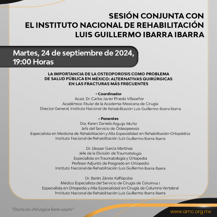 Sesión Conjunta con el Instituto Nacional de Rehabilitación Luis Guillermo Ibarra Ibarra