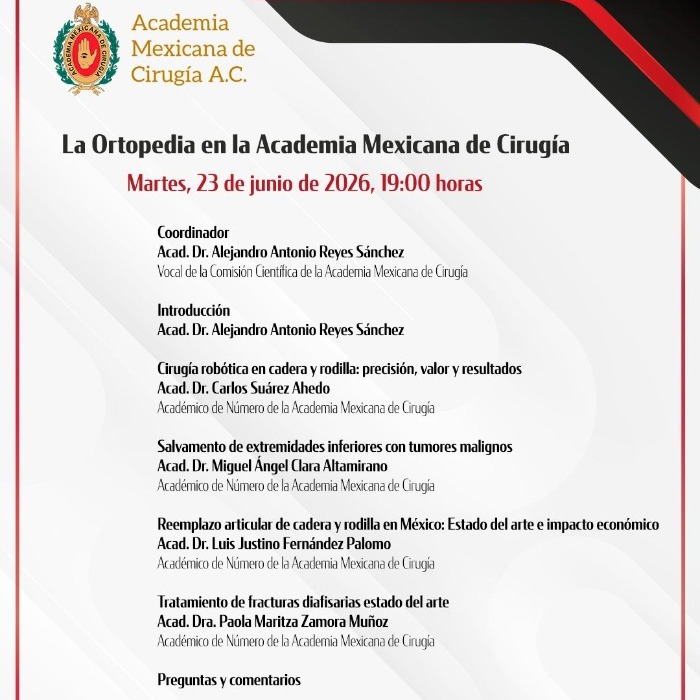 La Ortopedia en la Academia Mexicana de Cirugía