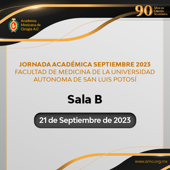 Jueves 21 Septiembre Sala B Jornadas Académicas 2023