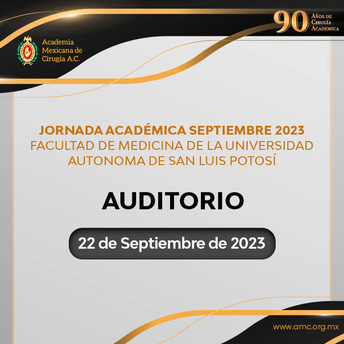 Viernes 22 Septiembre Sala Auditorio Jornadas Académicas 2023