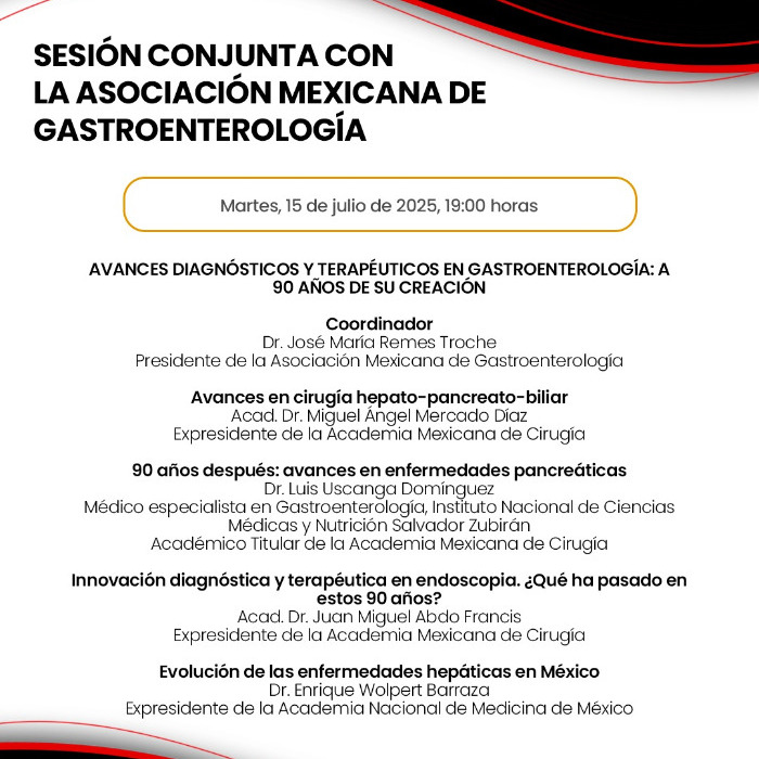 Sesión Conjunta con la Asociaciación Mexicana de Gastroenterología