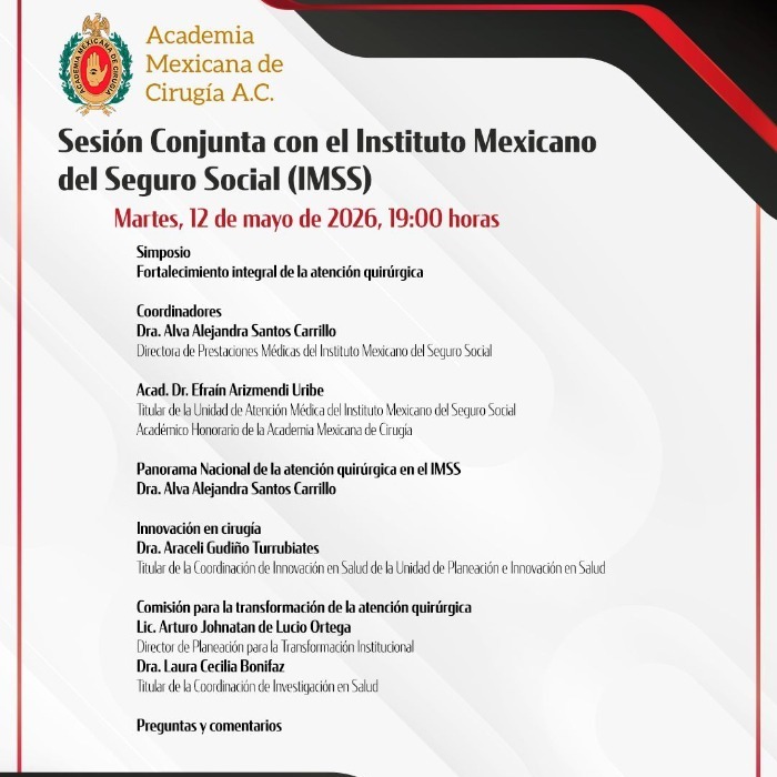 Sesión Conjunta con el Instituto Mexicano del Seguro Social (IMSS)