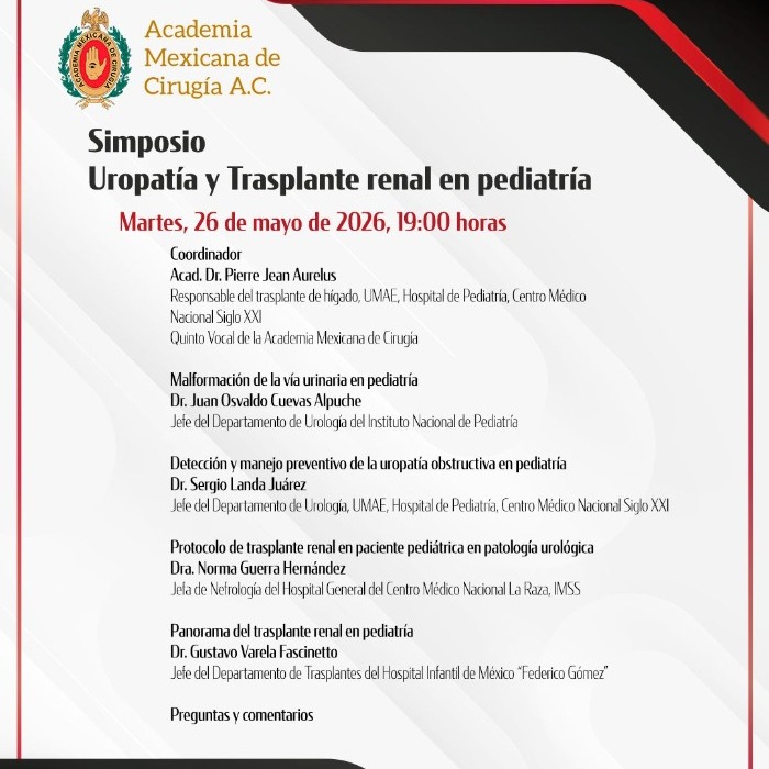 Simposio: Uropatía y Trasplante renal en pediatría