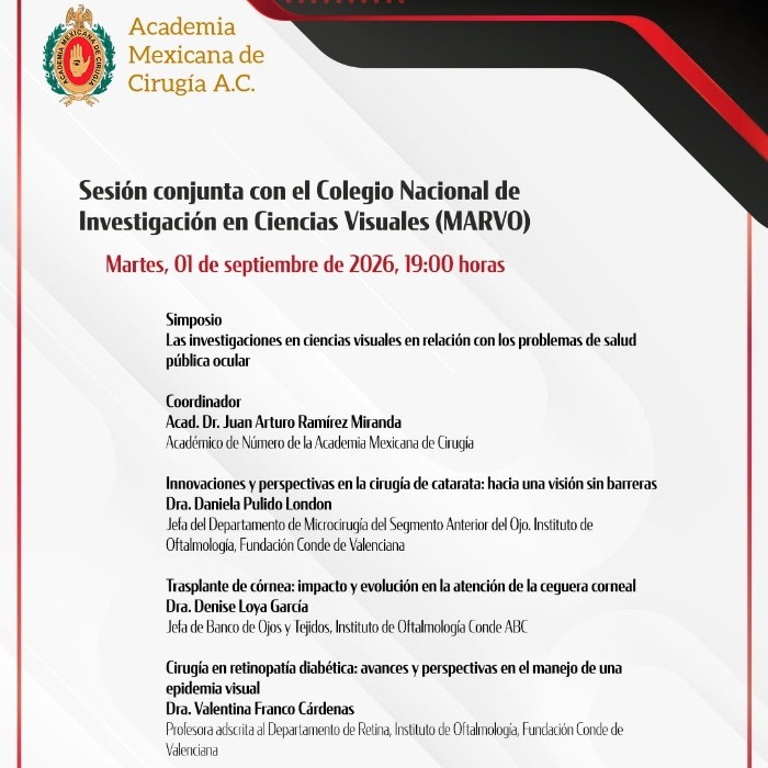 Sesión conjunta con el Colegio Nacional de Investigación en Ciencias Visuales (MARVO)